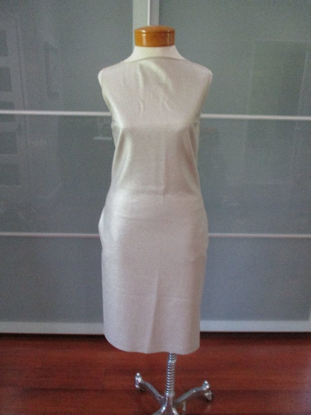 St. John Sleeveless Stud Embellished Midi Dress